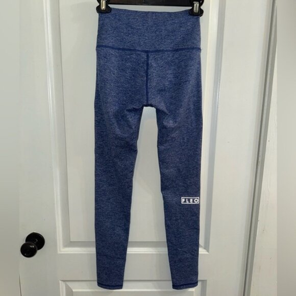 FLEO El Toro Legging 28" High Rise Heathered Cobalt Blue Small - Picture 3 of 9
